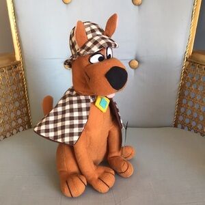 Vintage 1997 Sherlock Detective Scooby Doo dog plush toy Cartoon Network 11"